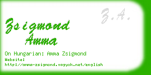 zsigmond amma business card